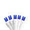 Northlight 100ct Blue LED Wide Angle Icicle Christmas Lights, 5.5 ft White Wire